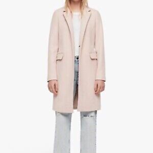 All Saints Evelyn Wool Blend Coat Size 4 Blush Pink | XXS/XS